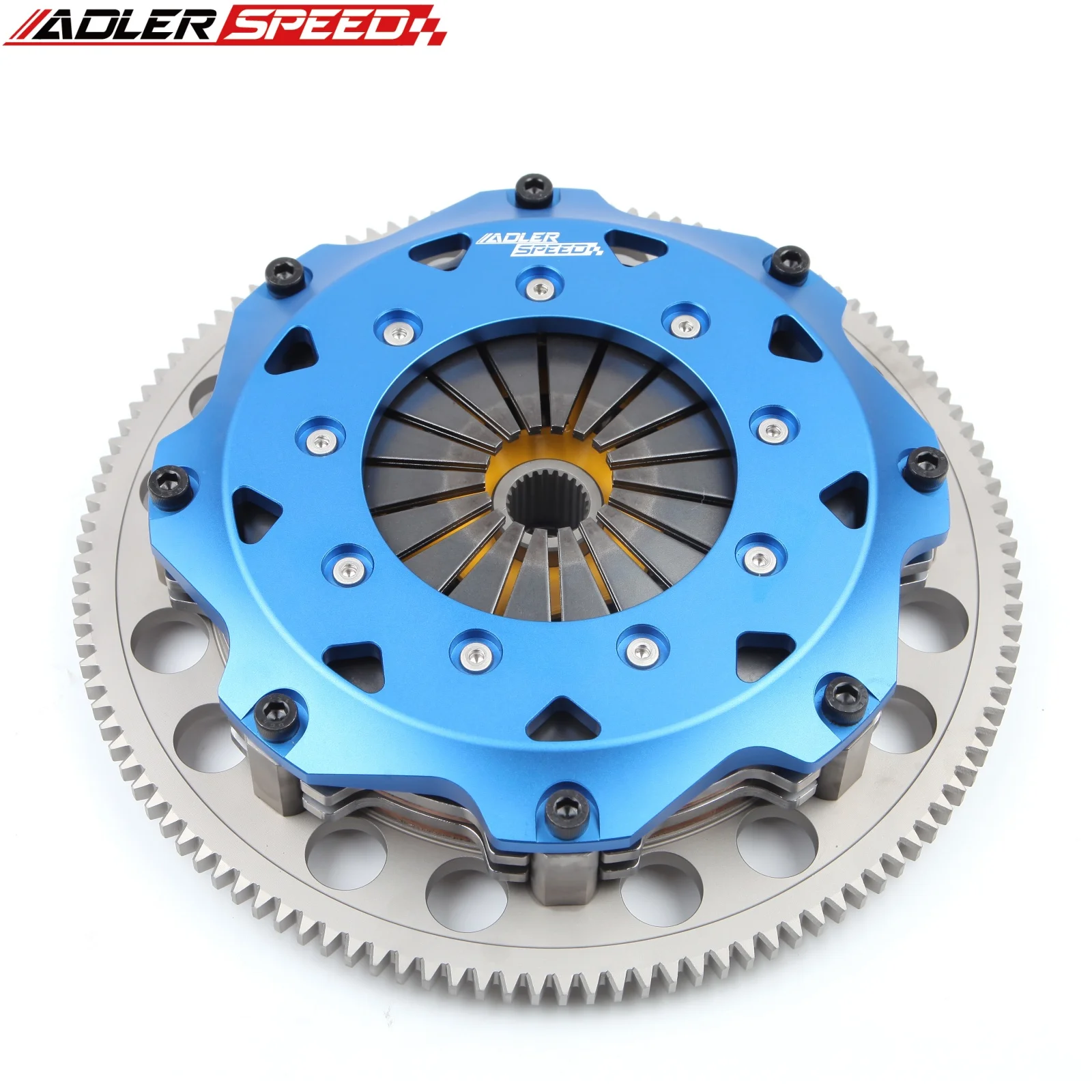 ADLERSPEED 215MM 8.5인치 스프링 클러치 트윈 디스크/ 레이싱 트윈 디스크 클러치 & 플라이휠 (혼다 어코드 프렐루드 H22 H23 F22 F23 용)