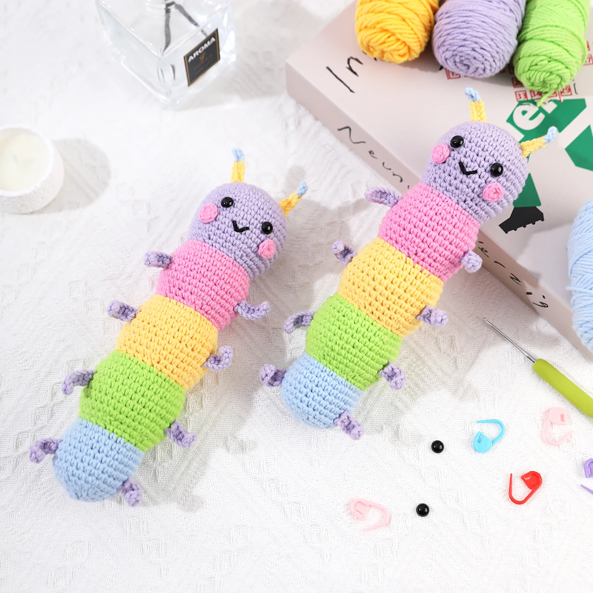 Colorful Caterpillar Crochet Doll Kit 6