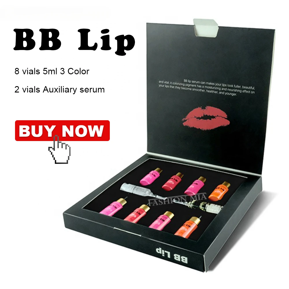 Lip Makeup Lip Glaze Lip Tint 10 vials 5ml Stayve Lips Cherips Beginner Ampoule Pigment BB Lip Ampoule Serum Permanent Makeup Lip Blush Gloss Moisturing Dying