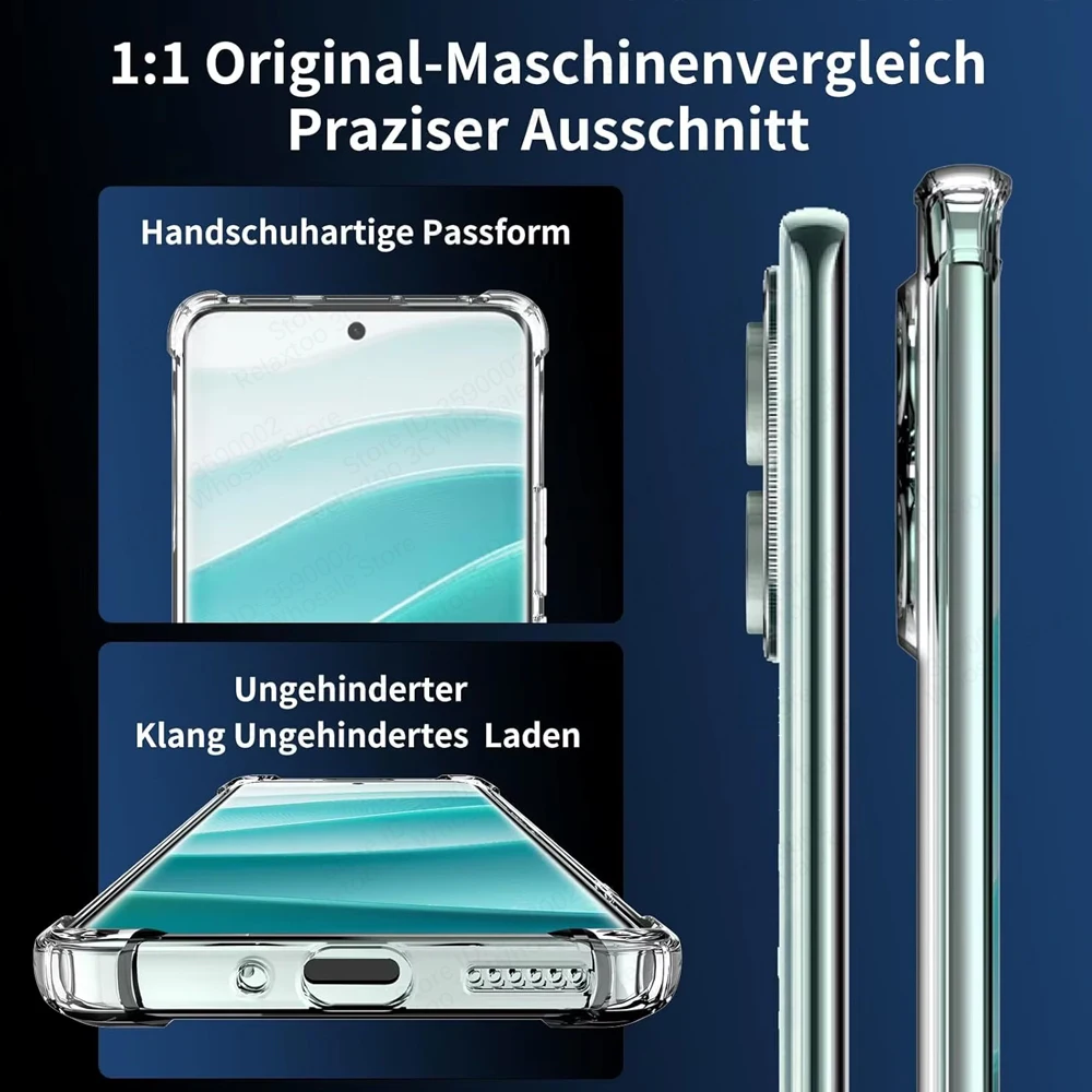 Clear Anti-Shock Soft TPU Silicone Case - Slim Protective Shell Cover