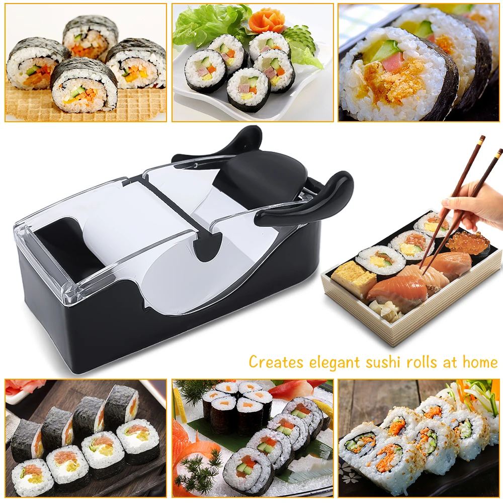 Unique Zone Sushi Mold All in One Sushi Bazooka Maker DIY Rice&Sushi Roller Machine Sushi Maker Sushi Making Kit&Set Kitchen Sushi Tool Easy Sushi Rolling