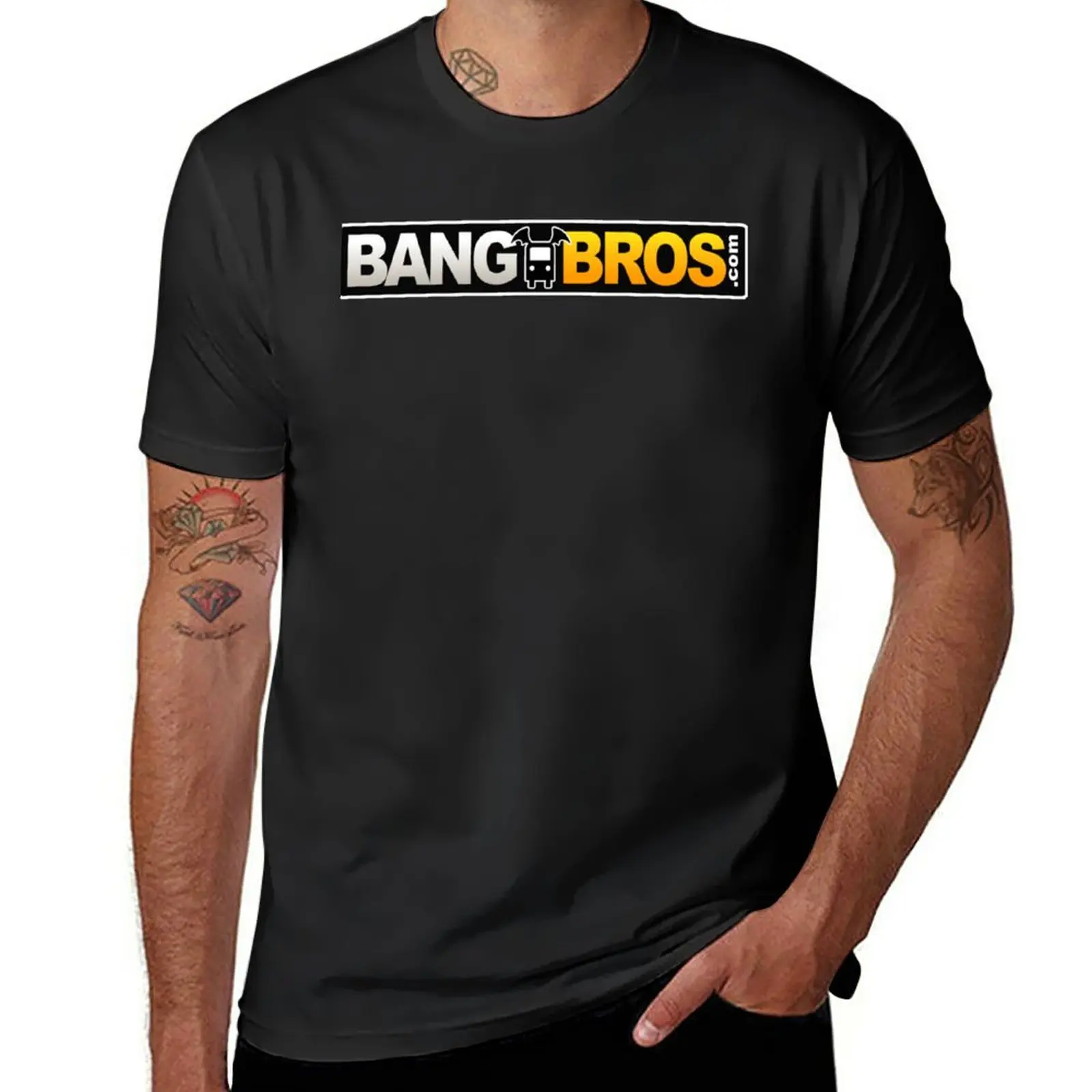 

Новинка, футболка Bangbros, корейские модные летние топы, быстросохнущая рубашка с коротким рукавом, футболки больших и высоких размеров для мужчин