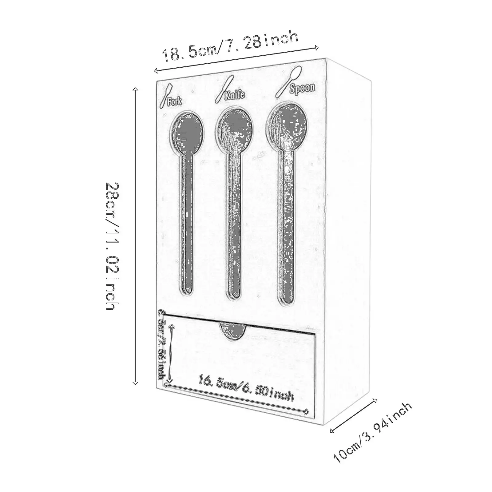 Utensil Holder Tableware Storage Organizer for Buffet Restaurant Dining Room