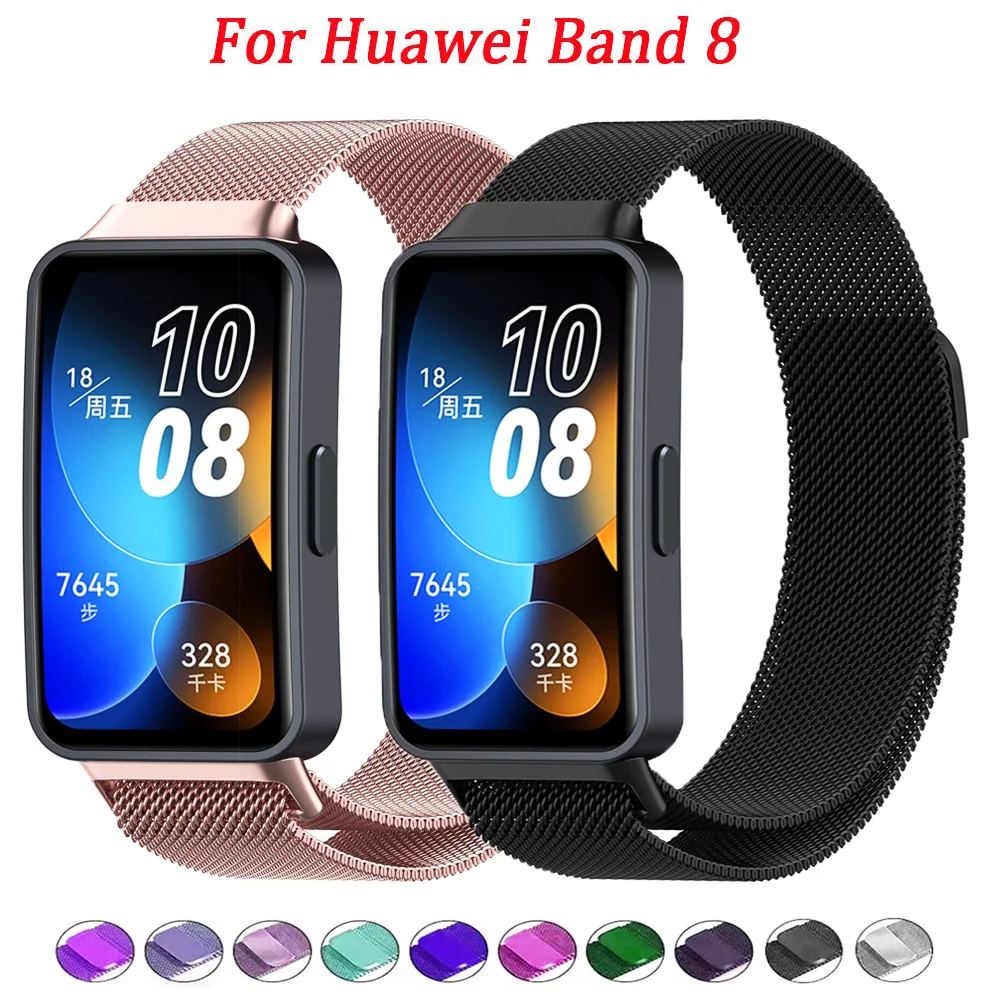 

Mlianese Loop For Huawei Band 8 Smartwatch Magnetic correa Wrist watchbands Metal Stainless Steel Bracelet Huawei Band 8 strap