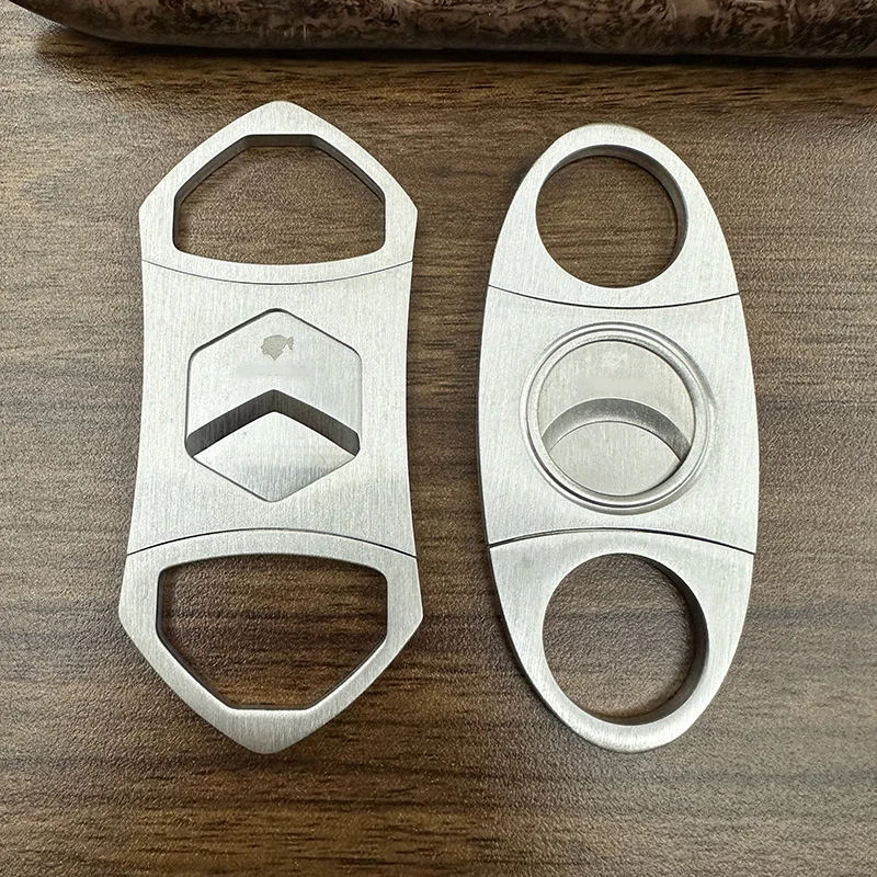 Cigar V Cut Guillotines Blades Stainless Steel Cigar Punch Cutter Pocket Gadgets Zigarre Cigarette Knife Smoking Accessory