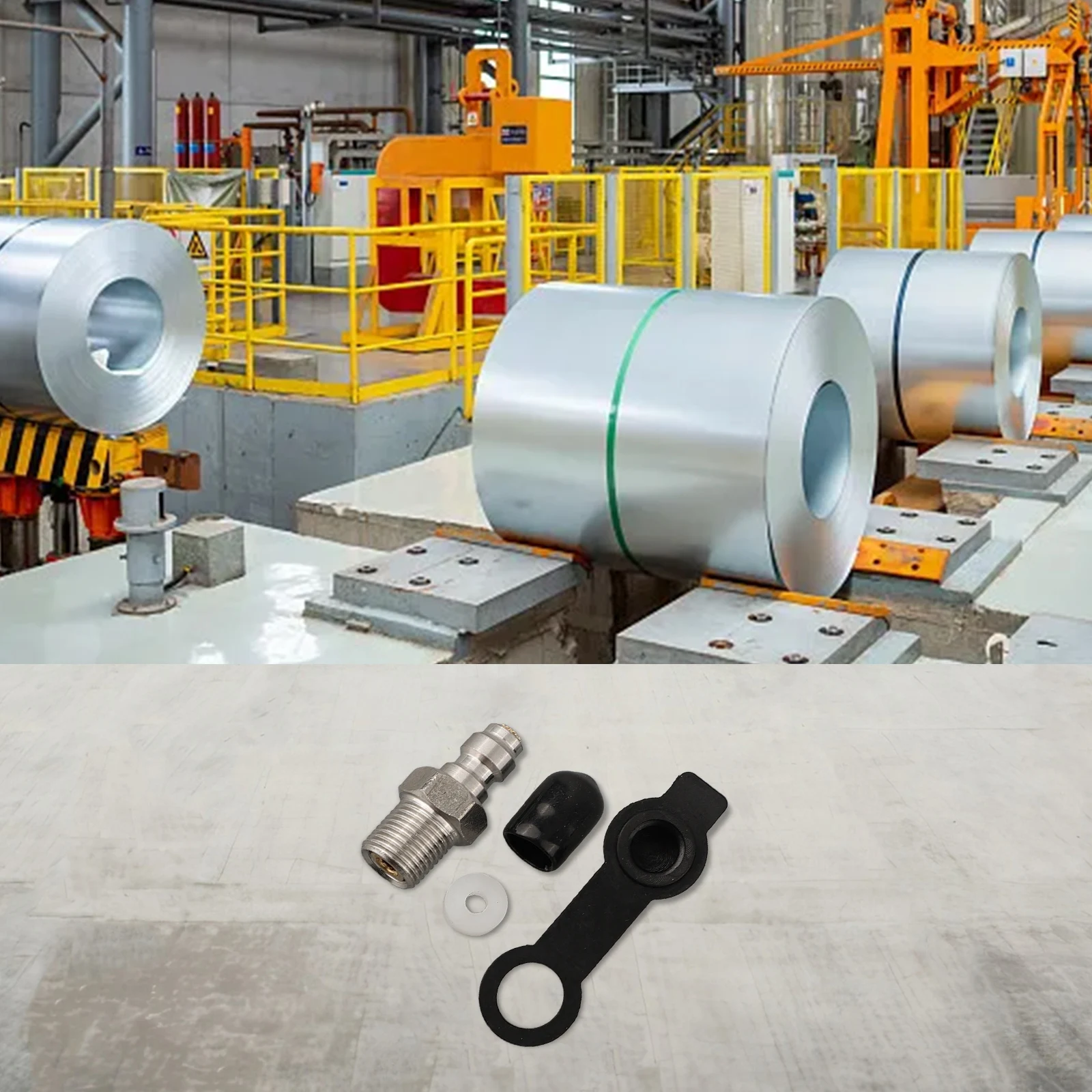 8MM M10x1 Adapter Pneumatic Quick Coupler Reliable Connection Secure Thread Fittings Convenient Dust Cap High-Quality Material