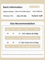 Summer Thin Cotton Nightgown Women's Dry Gauze Strap Spwear Midi Floral Print Cute Sle Home Clothes Outerwear - Image 5