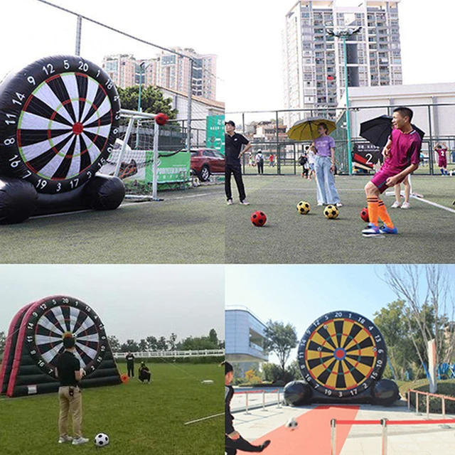 1Pc Felt Soccer Ball Sticky Soccer Ball For Foot Kick Dart Games, Soccer Darts For Outdoor Inflatable Football Target Board 2