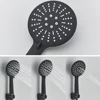 Black Thermostatic Bathroom Shower Faucet Dual Handle Bathtub Faucet Wall Mounted Mixer Tub Tap 3