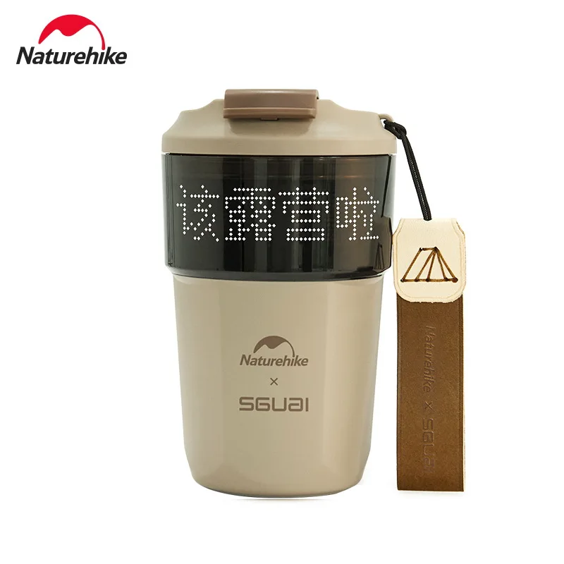Умная Пиксельная кофейная чашка Naturehike X SGUAI, мужская и женская бутылка для воды, уличные походные изоляционные чашки, управление через приложение, литье текста