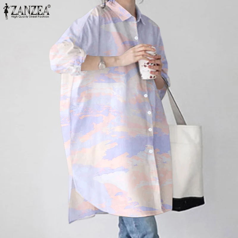  ʱ   Ҹ Ÿ  콺 ZANZEA õ  Ʈ   Ȧ ž Casual Loose Blusas Mujer