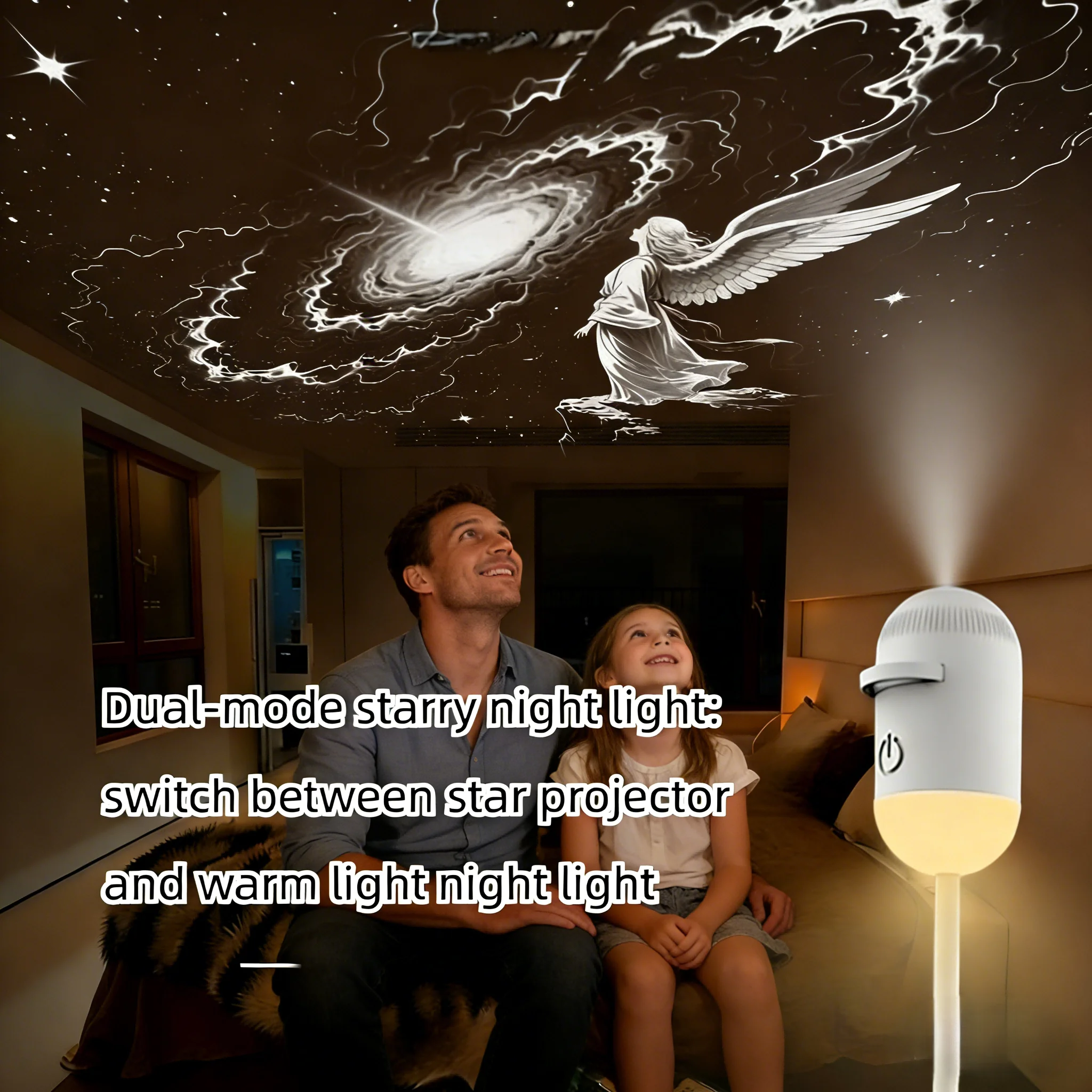 mini proyector de estrellas 2 en 1, lámpara nocturna con cielo estrellado, lámpara ambiental para dormitorio, para dormir y decorar Mini Proyector de Estrellas 2 en 1, Lámpara Nocturna con Cielo Estrellado, Lámpara Ambiental para Dormitorio, para Dormir y Decorar 2