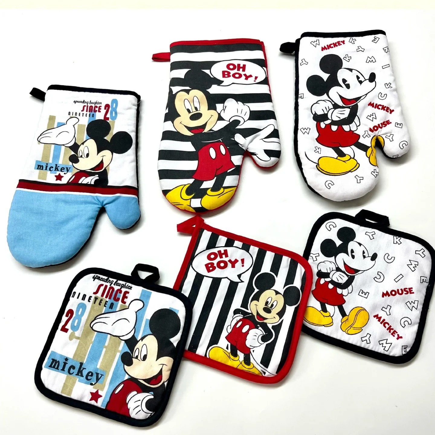 Set Maniques et Gants de Four Mickey Mouse Design Amusant