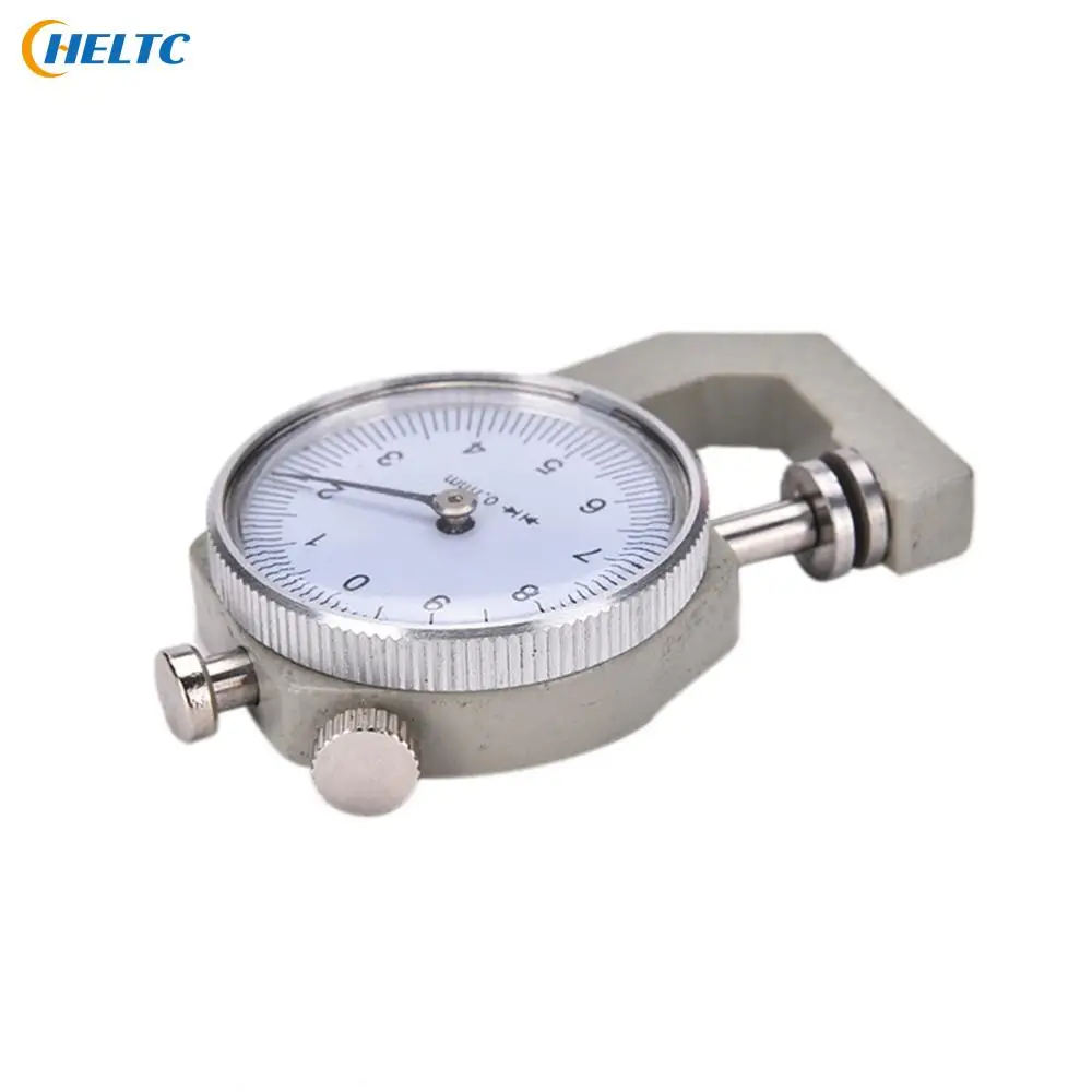 1PCS Metal Thickness Gauge 0-10mm Dial Thickness Gauge Leather Paper Meter Tester Leather Flim Paper