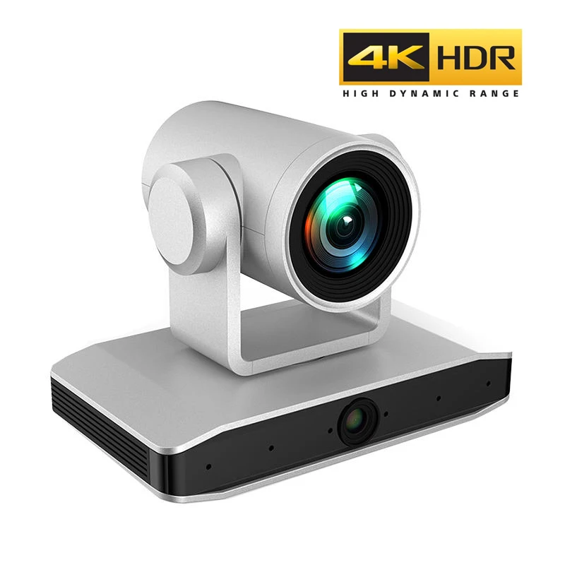 듀얼 렌즈 스피커 추적 PTZ IP 회의 카메라 POE, HDMI USB 포트, 비즈니스, 교회, 교육용, 8.5MP, 12 배 줌, 4K