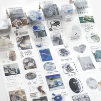 Yoofun 5x200cm Vintage Collage PET Tape The Poems for Coffee Landscaping Material Creative DIY Journal Masking Tape 1