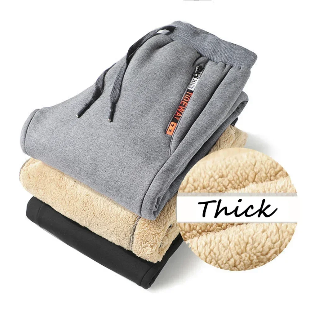 Winter Pants Men Fur Lined Joggers Men Thick Sweatpants Drawstring Trousers Fleece Running Pants Warm Plus Size 8XL,sport jogging trousers,fleece sweatpants,men casual pants