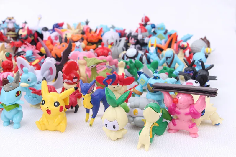 goku toys New Pokemon 100PCS Not Repeating 4-6CM  Anime Figures Pikachu Charizard Lovely Doll Model Pokémon Children Toys Birthday Gift mcfarlanetoys