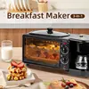 3 in 1 Multi-Functional Breakfast Maker,600mL Coffee Machine,9L Capacity Oven,Non Stick Coating Pan，Household Kitchen Appliances 4