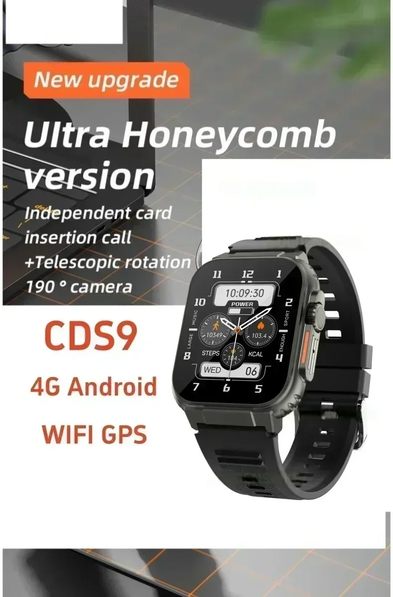 CDS9 Pro 4G Smartwatch - GPS, WiFi, 256GB, Rotating Camera | Heart Rate & All-Network Support 12 S149390a0aea9414c84b1b82db9f13578M