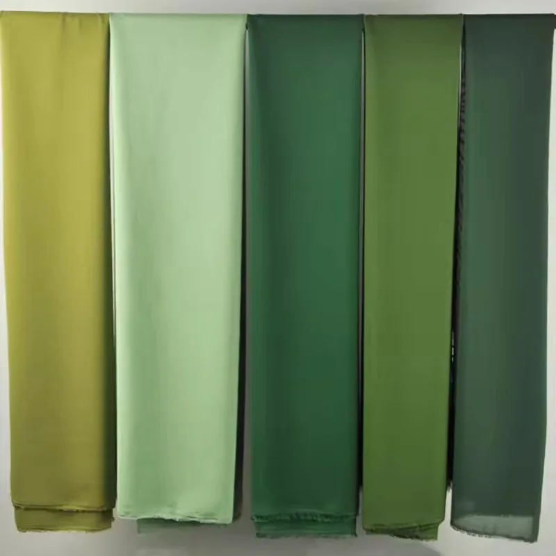 Elegant Green Chiffon Georgette Fabric for DIY Fashion & Decorations