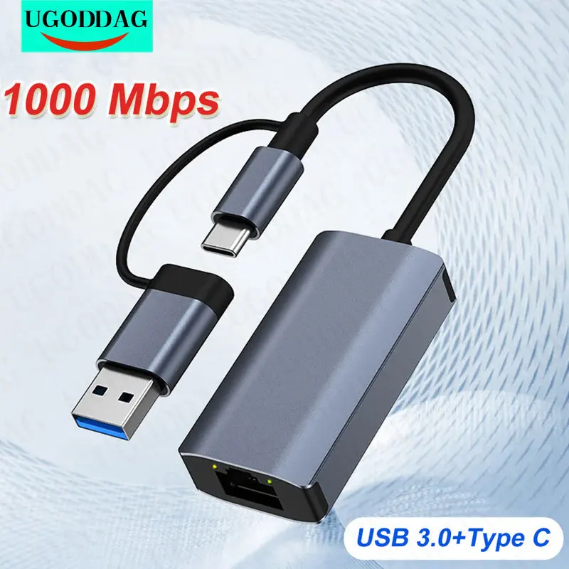 

Сетевой адаптер USB C Ethernet для ноутбука Macbook Pro, 1000 Мбит/с, Φ 3 0 до RJ45, двойной USB 3.0 Type-C, сетевая карта Lan Samsung