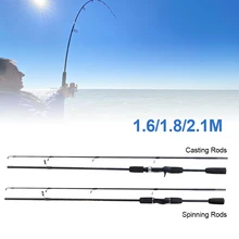 

Portable Fishing Rod 1.6/1.8/2.1m Carbon Fiber Lightweight Spinning Rods Baitcasting Rods EVA Grip Freshwater Saltwater Tackle