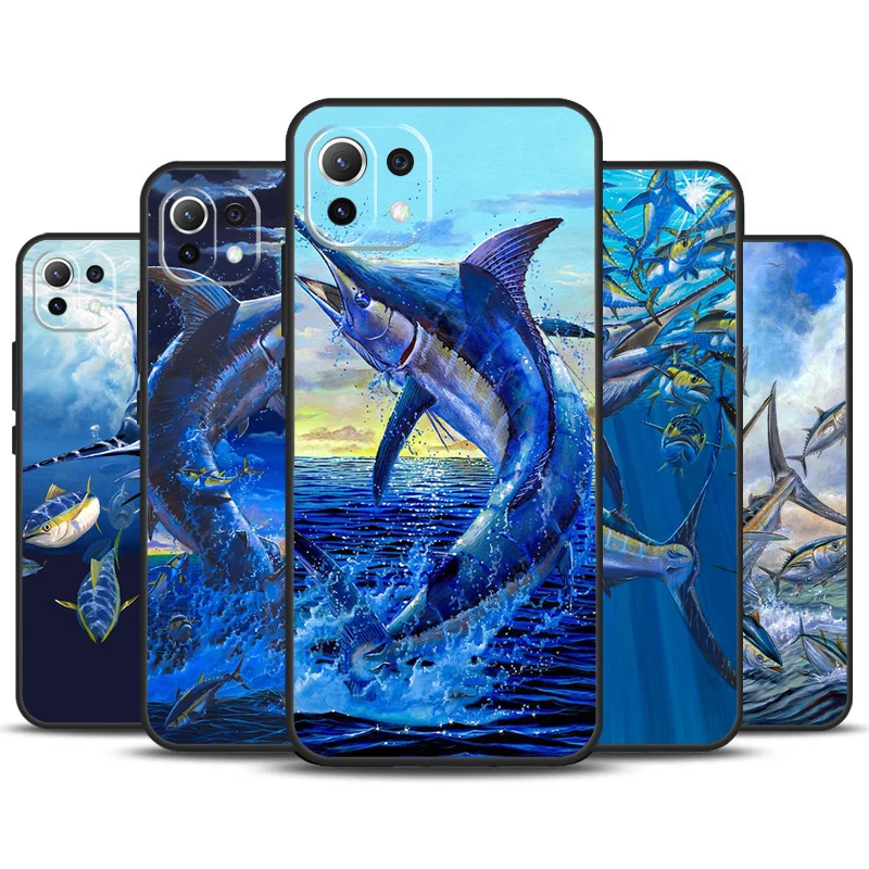 Custodia Per Pittura Blu Marlin Per Xiaomi 14 Ultra 13 11T 12T 13T Pro 12 Lite Poco X6 Pro X3 X4 X5 M5S M6 F3 F5 Cover