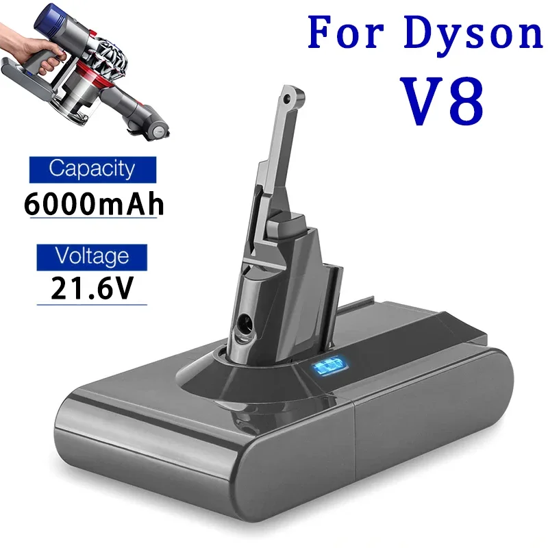  21.6V 6.0Ah V8 Battery Replacement for Dyson V8 Battery Li-ion  V8 215681 967834-05 SV10 V8 Absolute V8 Animal V8 Motorhead V8 Fluffy V8  Cord-Free Handheld Vacuum : Home & Kitchen