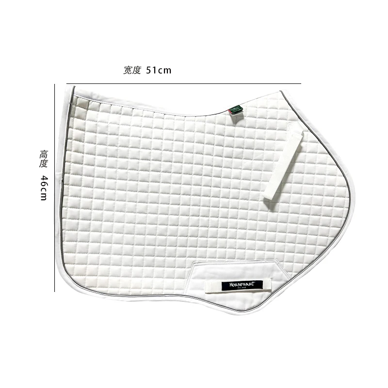 ride horse jumping saddle pad white color anti-slip horse back equestrian equipment riding saddle pad
