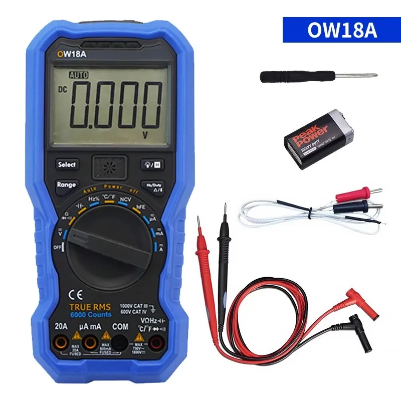 OW16A Bluetooth Digital Multimeter 16B Smart Auto Repair 18D Temperature Measurement 18E Recorder NCV Contactless Voltmeter