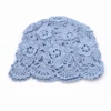 Hand-Knitted Flower Hollow Thin Cap Spring and Summer Lace Breathable Kerchief  Crochet Toe  Cotton Thread Hat Female 6