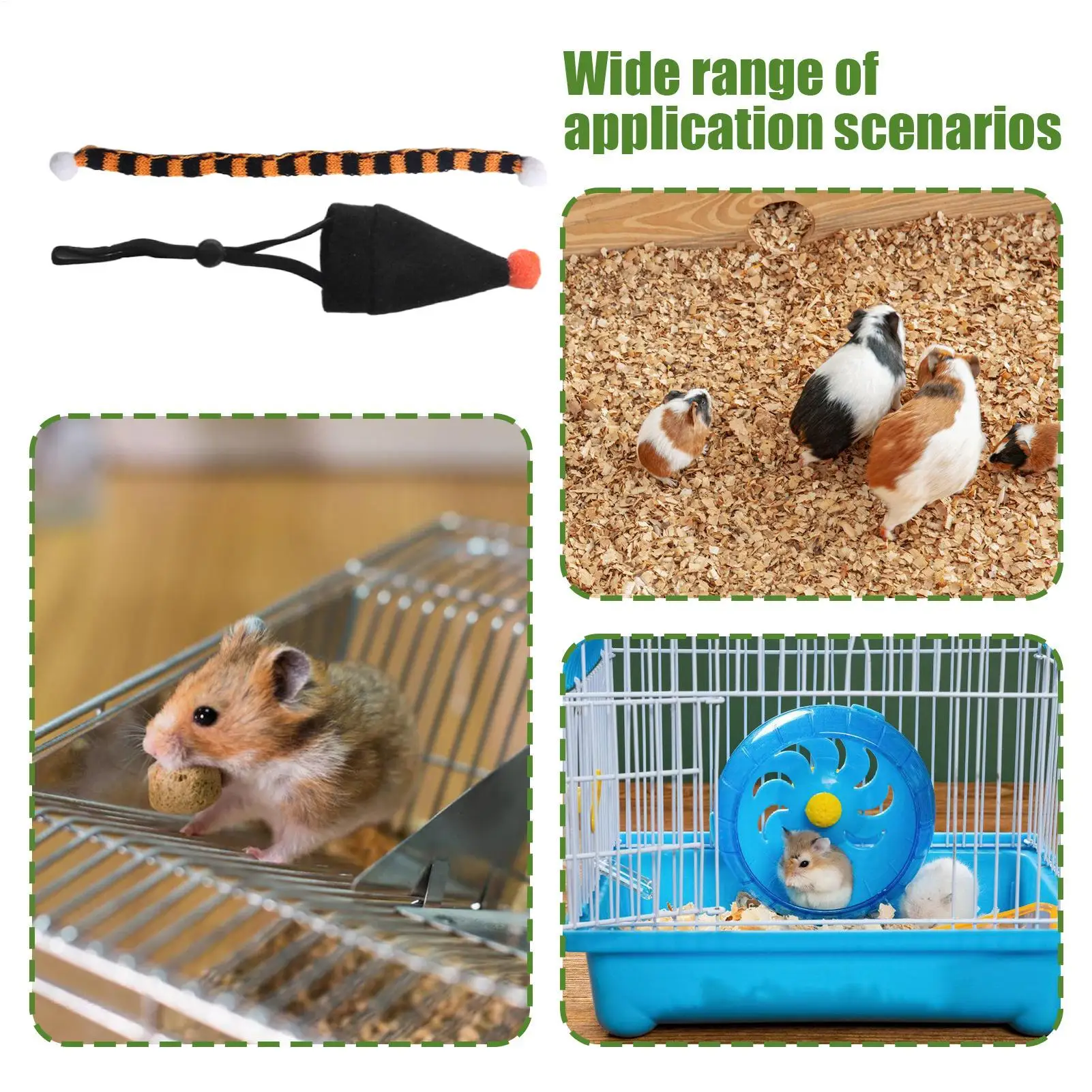 Mini Witch Hat for Hamster Adjustable Pet Headgear Scarf Rat Hats Halloween Cosplay party Clothing guinea pigs assessories