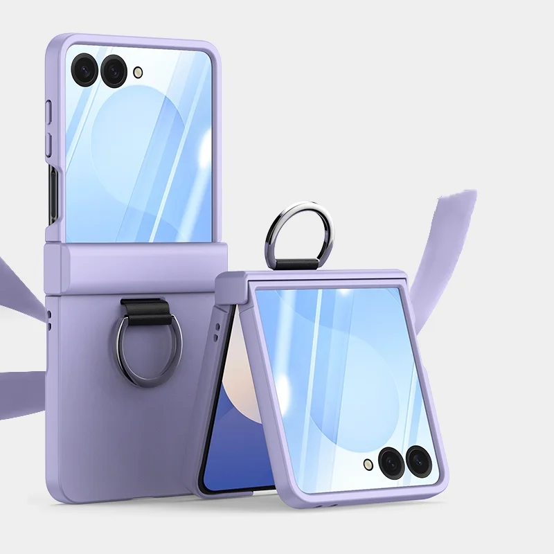 Luxury Finger Ring Grip Case with Hard PC Protection – Candy Color Armor Cover