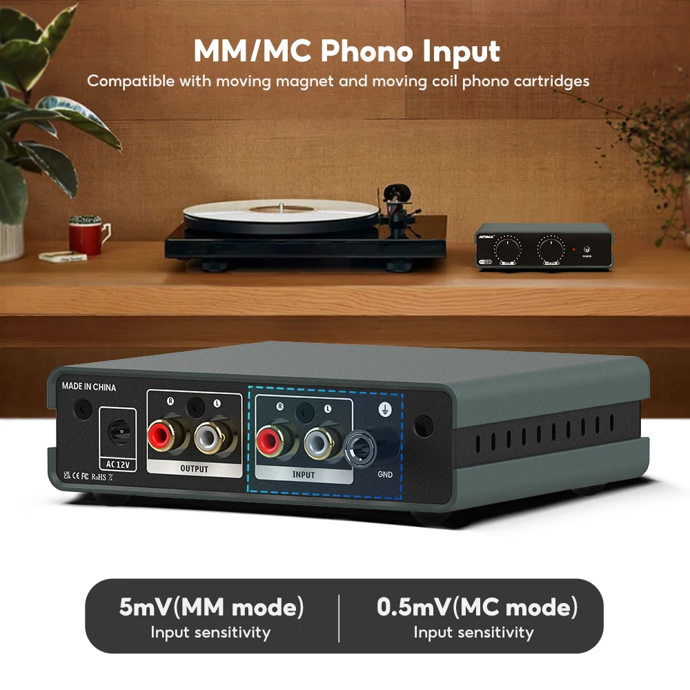 【新品未開封】AIYIMA T3 PRO AIYIMA-T3 pro/mc phonoプリアンプ,インスタントマイクテーブル