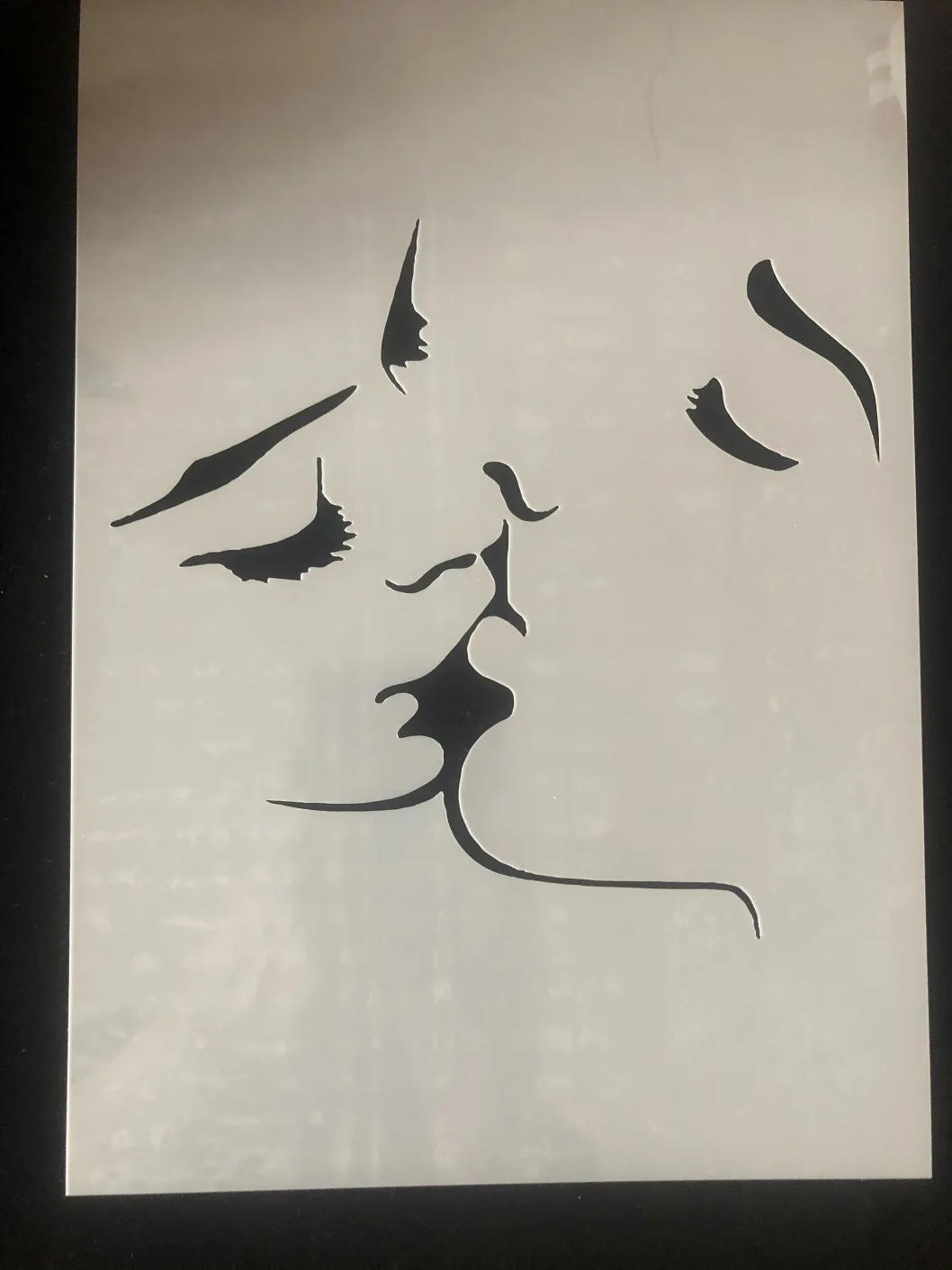 A4 29Cm Lover Couple Kiss Friends Diy Layering Stencils Wall Painting Scrapbook Coloring Embossing Album Decorative Template