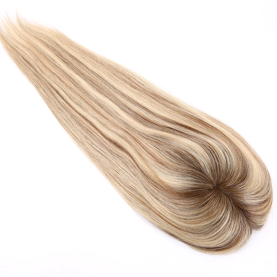 Clip da 5.5*6 pollici di alta qualità In Topper per capelli umani per le donne con perdita di capelli diradati capelli umani europei all'ingrosso