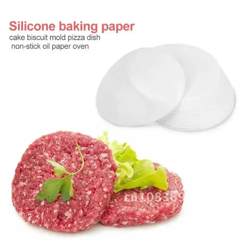 

500pcs Round Non-stick Greaseproof 10cm 11cm Baking Paper Silicone Baking Paper BBQ Oven Patty Hamburger Baking Accessory