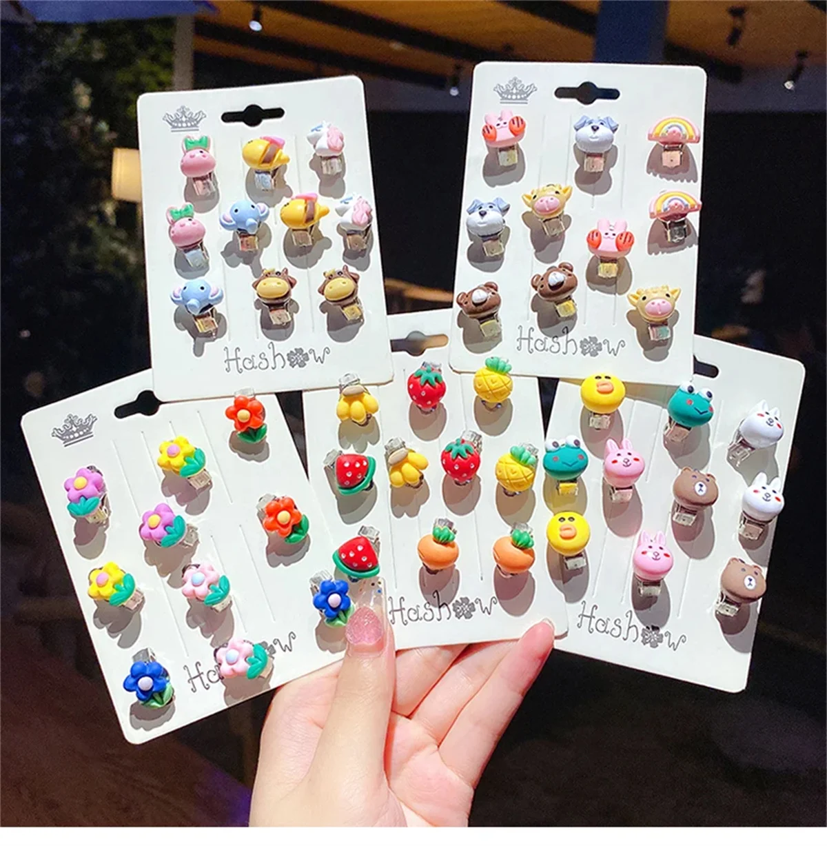 10Pcs Set Cute Girls Earrings Ear Clip No Ear Hole Flower Cartoon Earrings Children Princess Girls Birthday Gift Kid Accessories ear clip earrings clip earrings ear clip ear accessories
