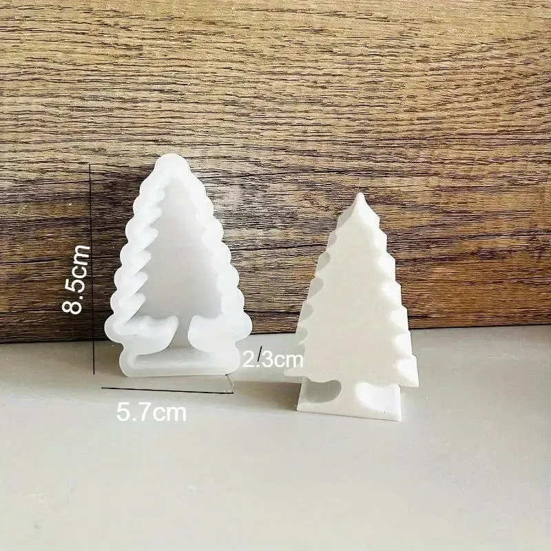 New 1pc Christmas Trees Pine Tree Molds Handmade Decoration Resin Casting Christmas Trees Mold Pine Tree Ornaments Casting Molds