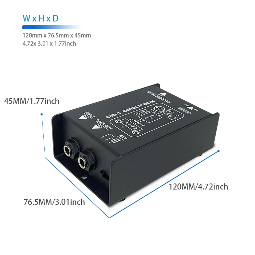 Audio Box Signal Converter Audio Converter Single Channel DI-Box Passive Stereo DIRECT BOX DI-Box Direct Injection Box