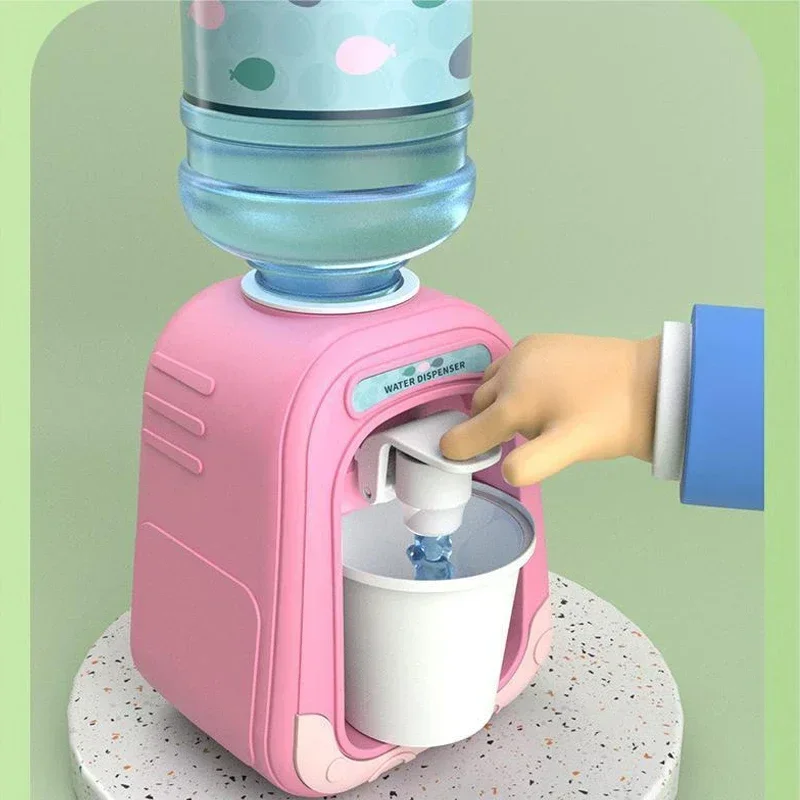 Mini Water Dispenser Baby Toy Drinking Water Cooler Lifelike Cute Children Cosplsy Props Home Decor Ornament Home Accessories 6