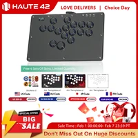 Haute42 FightStick Joystick Arcade Hitbox Button Rim Leverless Controller For PC/PS4/PS5/Switch Control Arcade Stick Controller