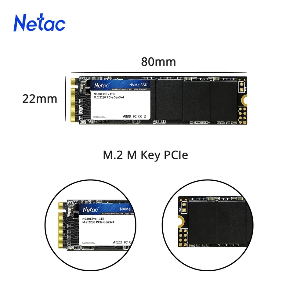 Netac M2 SSD NVME 1tb 512GB 256GB 128GB SSD M.2 2280 PCIE3.0x4