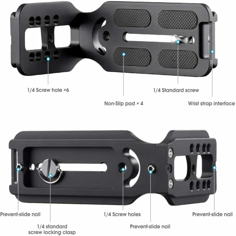 Universal Câmera l Bracket Placa de Liberação Rápida Polegada Parafuso Vídeo Vertical Suíço Compatível Nikon Canon Sony Fuji - Image 4