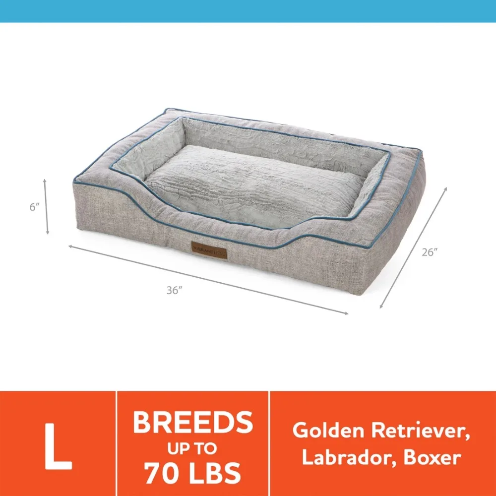 Bolstered Bliss Mattress Edition Dog Bed, Large, 36"x26", up to 70lbs