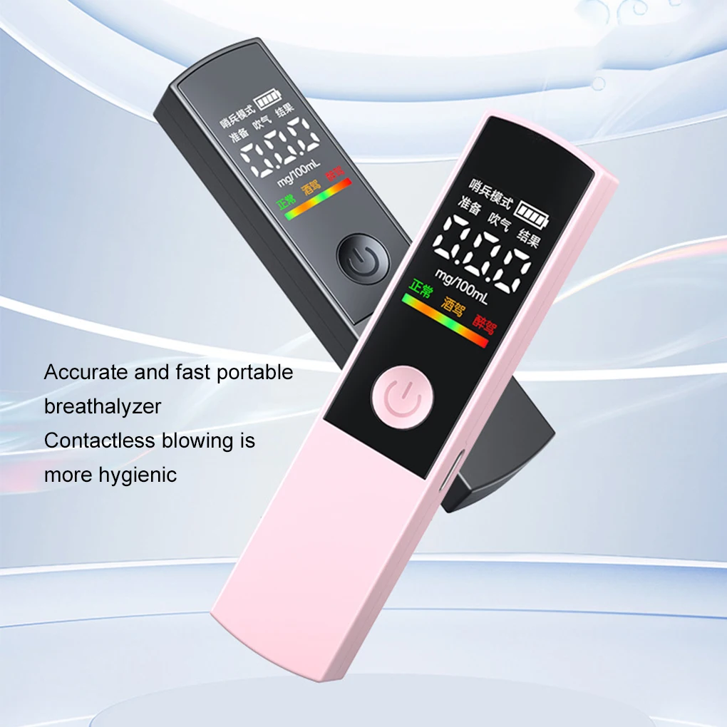 Portable Breathalyzer Professional Breath Alcohol Tester LED Display Detector for Drunk Driving Car Electronics Alcohol Test