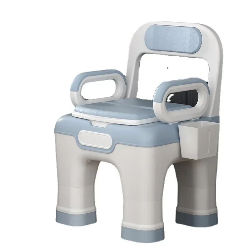 Portable Comfort Commode Chair  EasytoUse Sanitation Seat with PU Soft Cushion, Ideal for Elderly and Pregnant Women 4