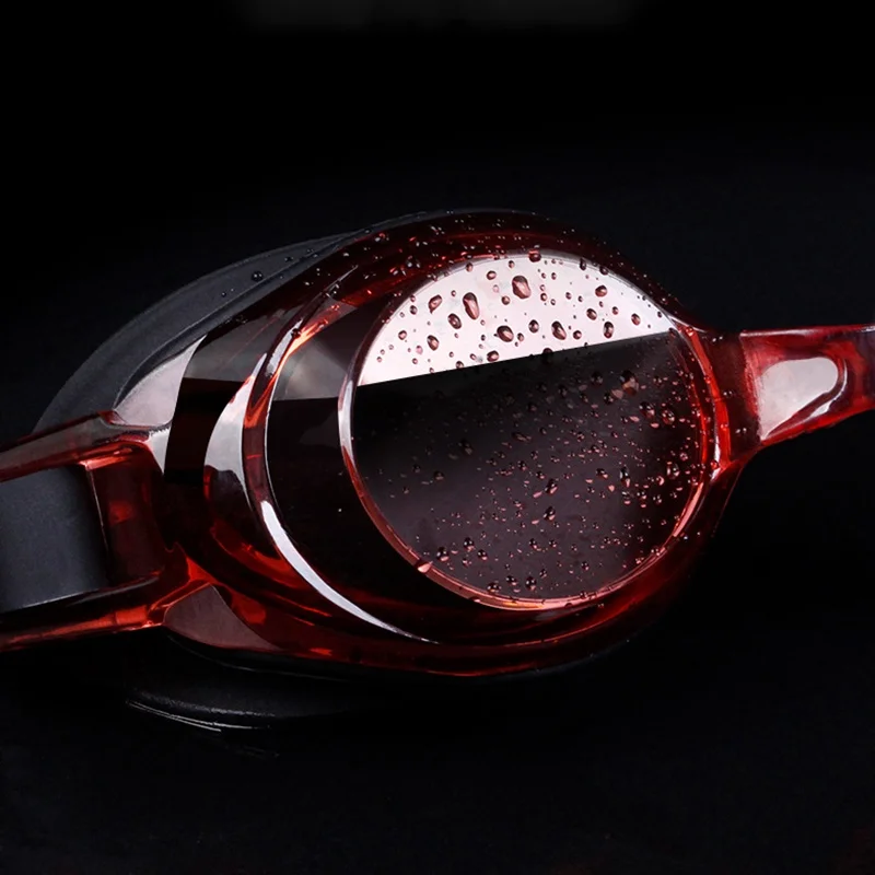 0 To -9.0 Adult Myopia Swim Eyewear Silicone Waterproof Anti Fog Diopter Swimming Goggles Custom Different Left Right Eye Degree 4