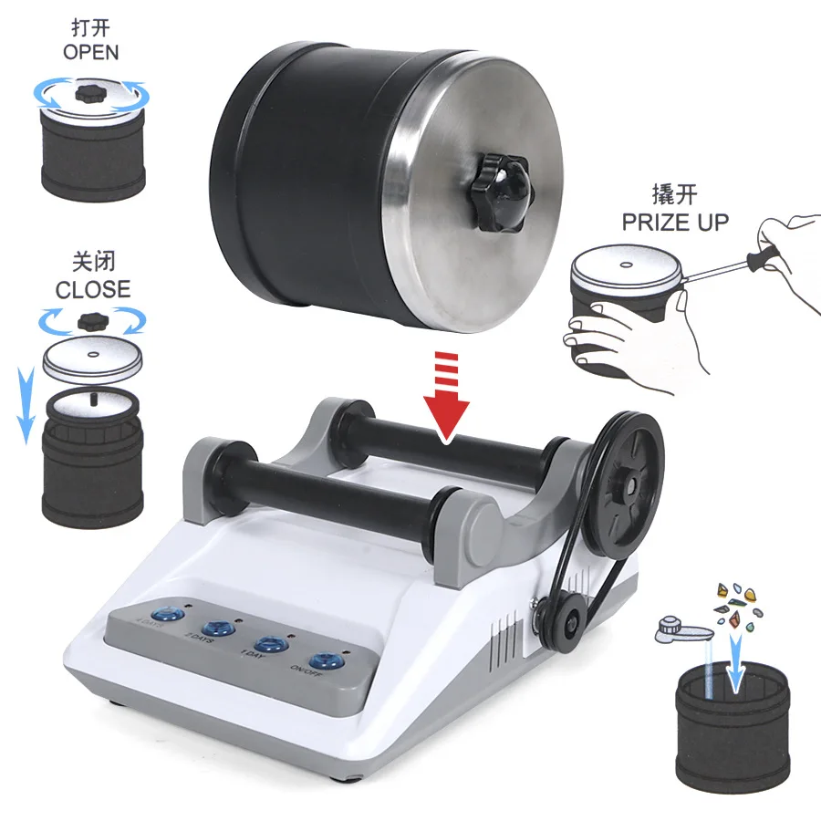 Electric Gem Polishing Machine Children's Fun Physics Science Experiment Set DIY Stone Polishing Machine Test Toy 3